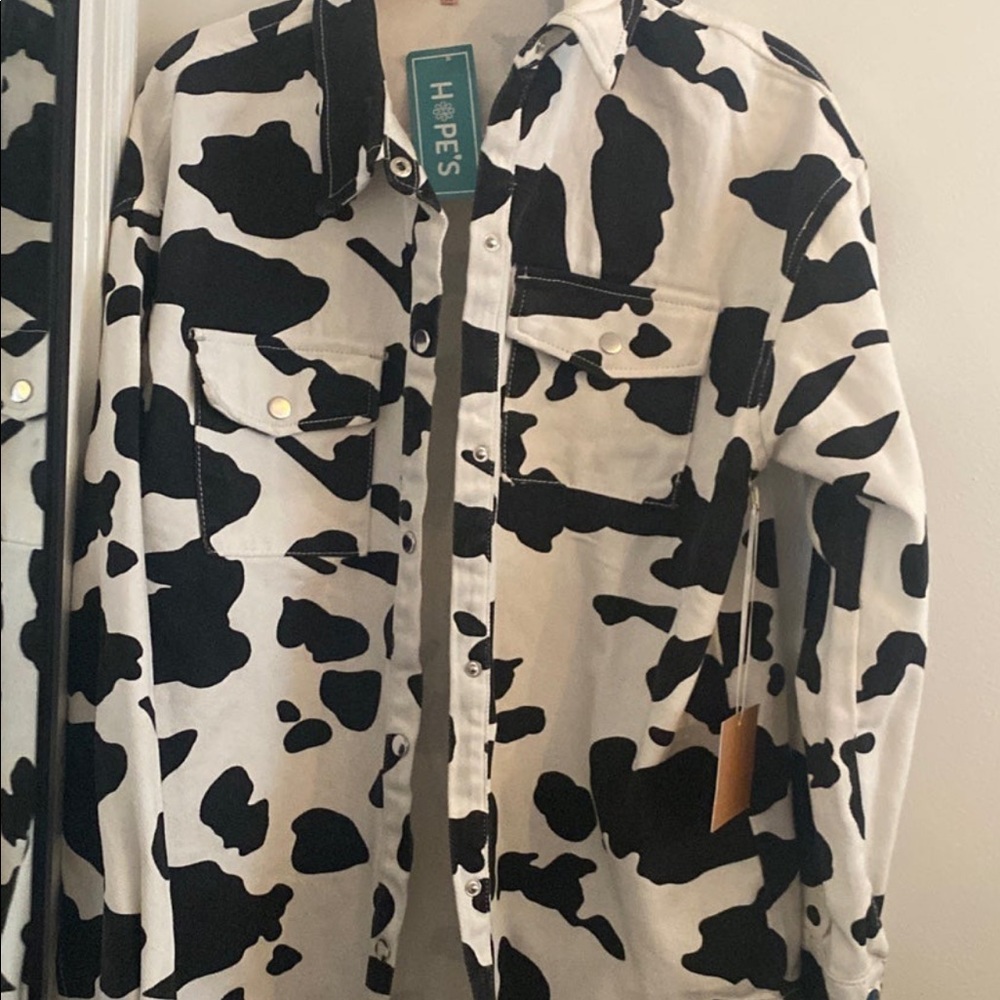 Cow print jacket